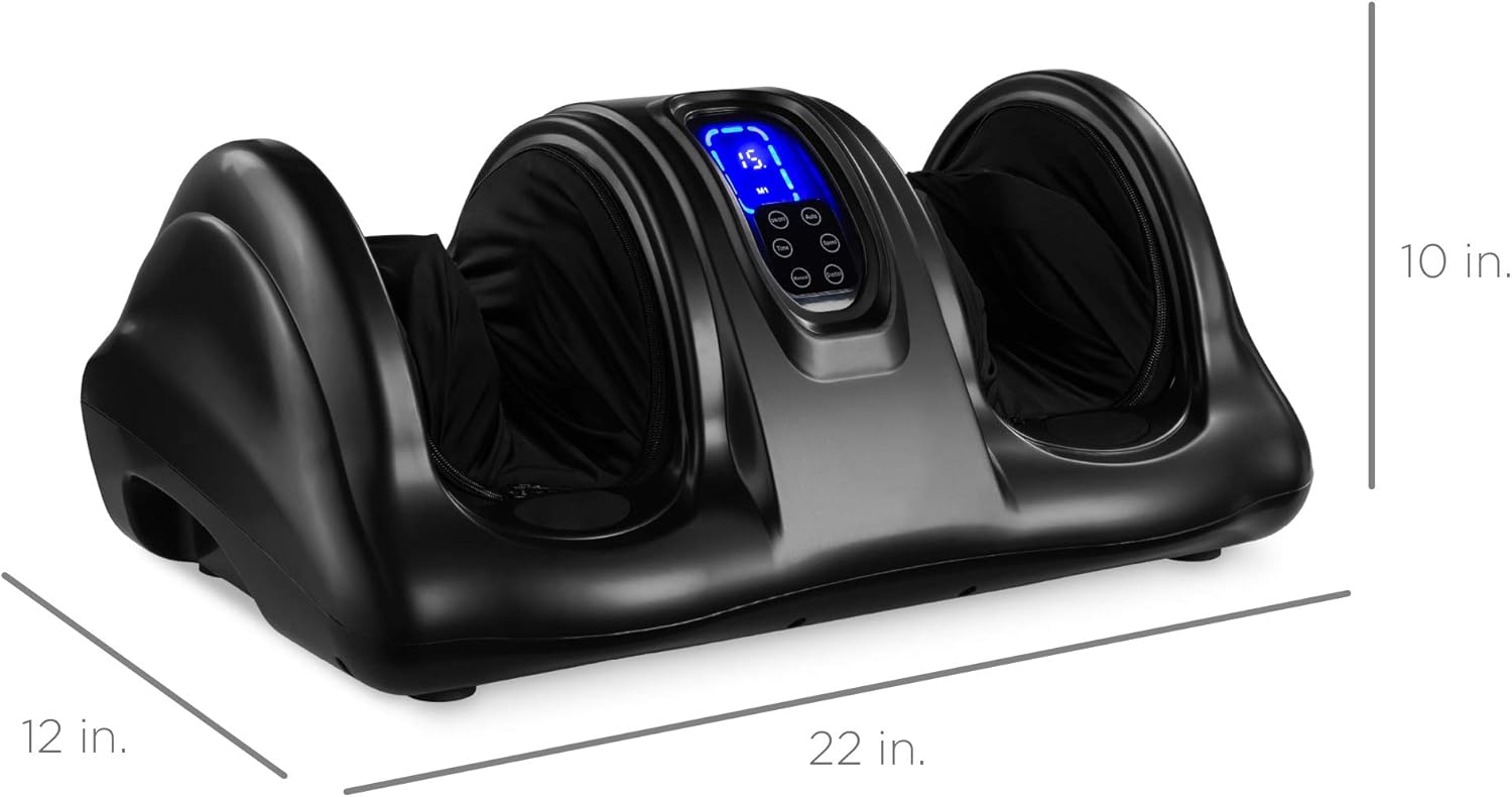 Best Choice Products Therapeutic Shiatsu Foot Massager Kneading and Rolling for Foot, Ankle, Nerve Pain w/Handle, High Intensity Rollers, Remote Control, LCD Screen, 3 Massage Modes - Black: Health & Personal Care