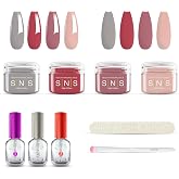 SNS Dip Powder Nail Kit, Diy Bundle (Rose &amp; Smoke) - Long-Lasting Dip Nail Colors for Stronger Nail Beds - Dip Powder Nail Color for At-Home DIY Nail Enthusiasts
