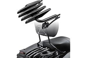 TIGERSGATE Black Detachable Stealth Luggage Rack Fender Shelf Compatible with Harley Touring Road King Road Glide Street Glid