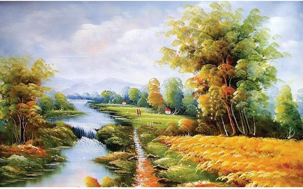 OhradWord Couple Dating Jigsaw Puzzles 1000 Pieces for Adults Kids - Romantic Love in Autumn - Large Puzzle Game Toys Gift (A, 29.52x19.68 inch)