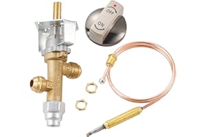 LPG Propane Gas Flame Failure Safety Control Valve Kit, Low Pressure Propane LP Natural Gas Forge Burner Safety Control Valve