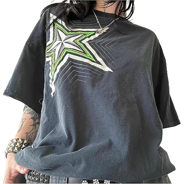 Y2k Shirts for Women Teens Girls 2000s Vintage Short Sleeve Shirt