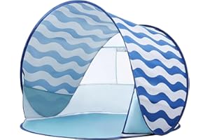 Apojungle Baby Beach Tent for Kids: Navy Blue Pop Up Sun Shelter Canopy- UV Protection Beach Shade Outdoor - Travel Beach Umb