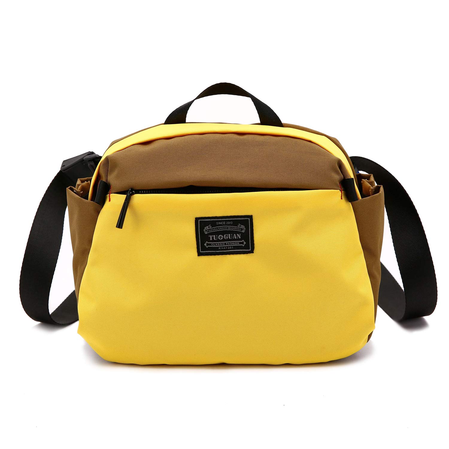 FANDARE Casual Messenger Bag Unisex Shoulder Bag Business Commuter Handbag Outdoor Travel Camping Large Capacity Crossbody Bag Waterproof Polyester