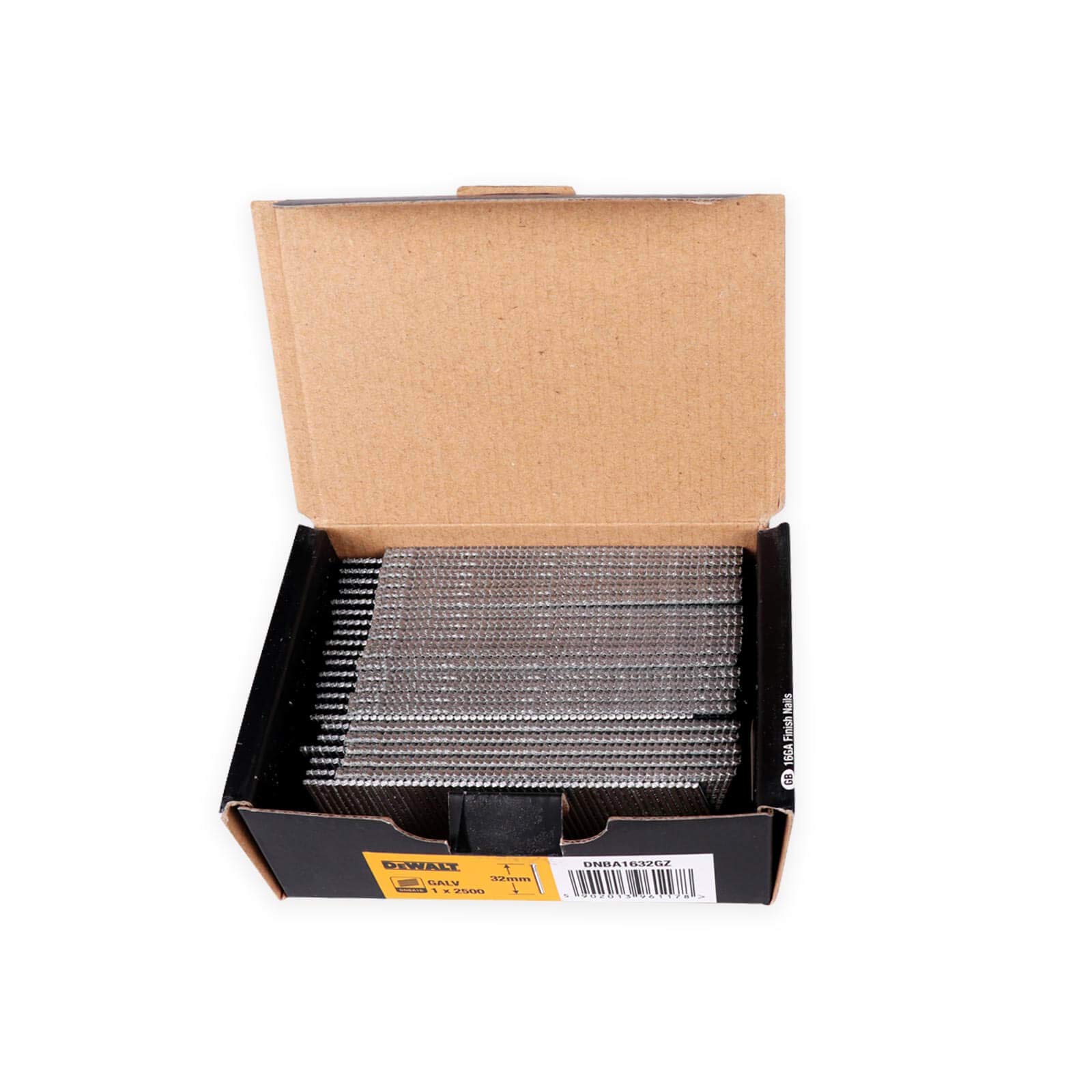 DEWALT 20 Large Galvanised Brad Nails 38 Mm 2500 Pack of Silver DNBA1638GZ