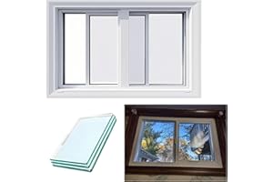 Aluminum Basement Window Horizontal Sliding Window, with Tempered Glass Waterproof Ventilation for Replacement Window Project