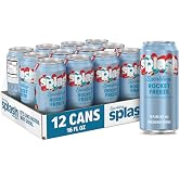 SPLASH REFRESHER Flavored Sparkling Water in Cans - 16 Fl Oz, 12 Pack | Flavored Carbonated Seltzer Water with Electrolytes, Zero Sugar &amp; Zero Calories - Rocket Freeze Flavor, Pack of 12