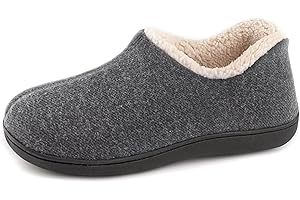 ULTRAIDEAS Women's Indoor Loafer House Slippers with Memory Foam, Ladies Warm Closed Back House Shoes with Non-Slip Outdoor Rubber Sole