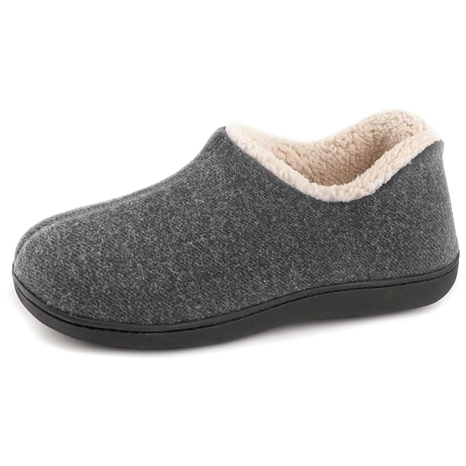 Photo 1 of ULTRAIDEAS Women's Indoor Loafer House Slippers with Memory Foam, Ladies Warm Closed Back House Shoes with Non-Slip Outdoor Rubber Sole?Grey?size 7?