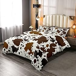 Cow Print Comforter Set King Size Cowhide Bedding