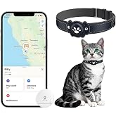 2-in-1 GPS Tracker for Cats: Smart Pet Collar with Real-Time Tracking,No Monthly Fee/Subscription (iOS &amp; Android) Waterproof, Anti-Lost,365-Day Long Battery Life GPS Tracker Cat Collar (Blue)