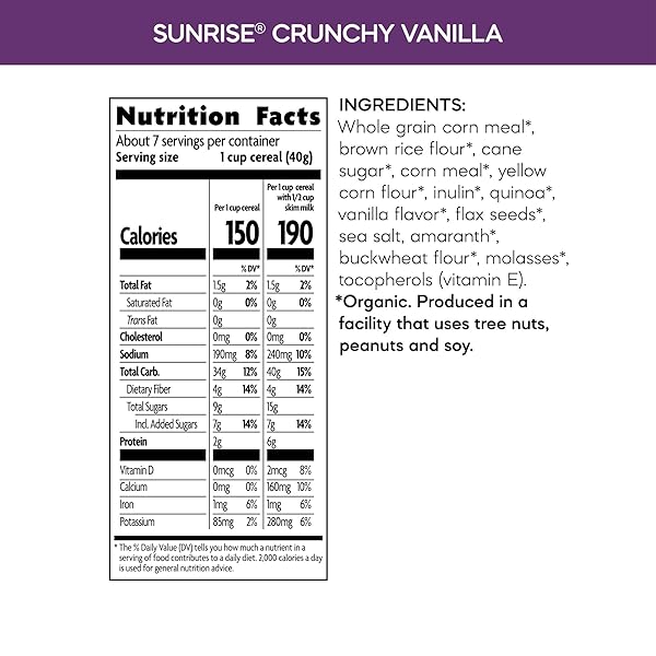 NATURE’S PATH CRUNCHY VANILLA SUNRISE, GLUTEN FREE, 10.6 OUNCES (PACK OF 3)
