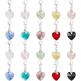 SUNNYCLUE 1 Box 50Pcs Stitch Markers Crochet Stitch Marker Cute 0.2/pc Crystal Heart Bead Charms Clip On Removable Lobster Clasp Charm Locking Knitting Tools for Weaving Sewing Knit Quilting