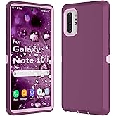 Thybx Galaxy Note 10 Plus Case, [Drop Protection] Full Body Shock Dust Absorbing Grip Plastic Bumper TPU 3-Layers Durable Solid Phone Sturdy Hard Cases Cover for Samsung Galaxy Note 10+ [Wine Red]