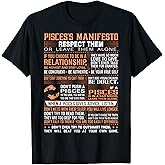 Pisces Manifesto Respect Or Leave Them Alone Zodiac Tshirt T-Shirt