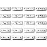 Tupalizy Faith Word Charms Rectangle Vintage Motivational Inspirational Pendant Charms for Graduation Message Resin Charm Bracelet Keychain Tag Link Jewelry Making Lanyard Cord Bags Crafts, 20PCS