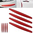8 Packs Anti-Collision Patch Car Bumper Guard Strip Anti-Scratch Bumper Protector Trim Universal Rear Bumper Protector Car Door Edge Guards Car Side Door Edge Guards Protector (Red)