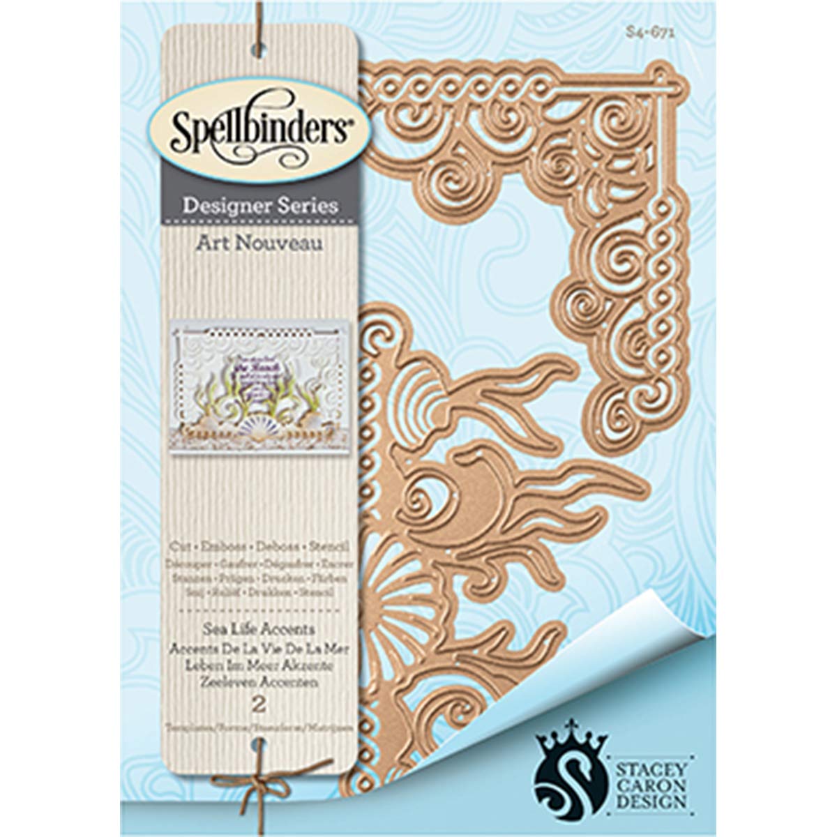 Spellbinders Shapeabilities Sea Life Accents Die, Brown, 19.6 x 12.3 x 0.2 cm