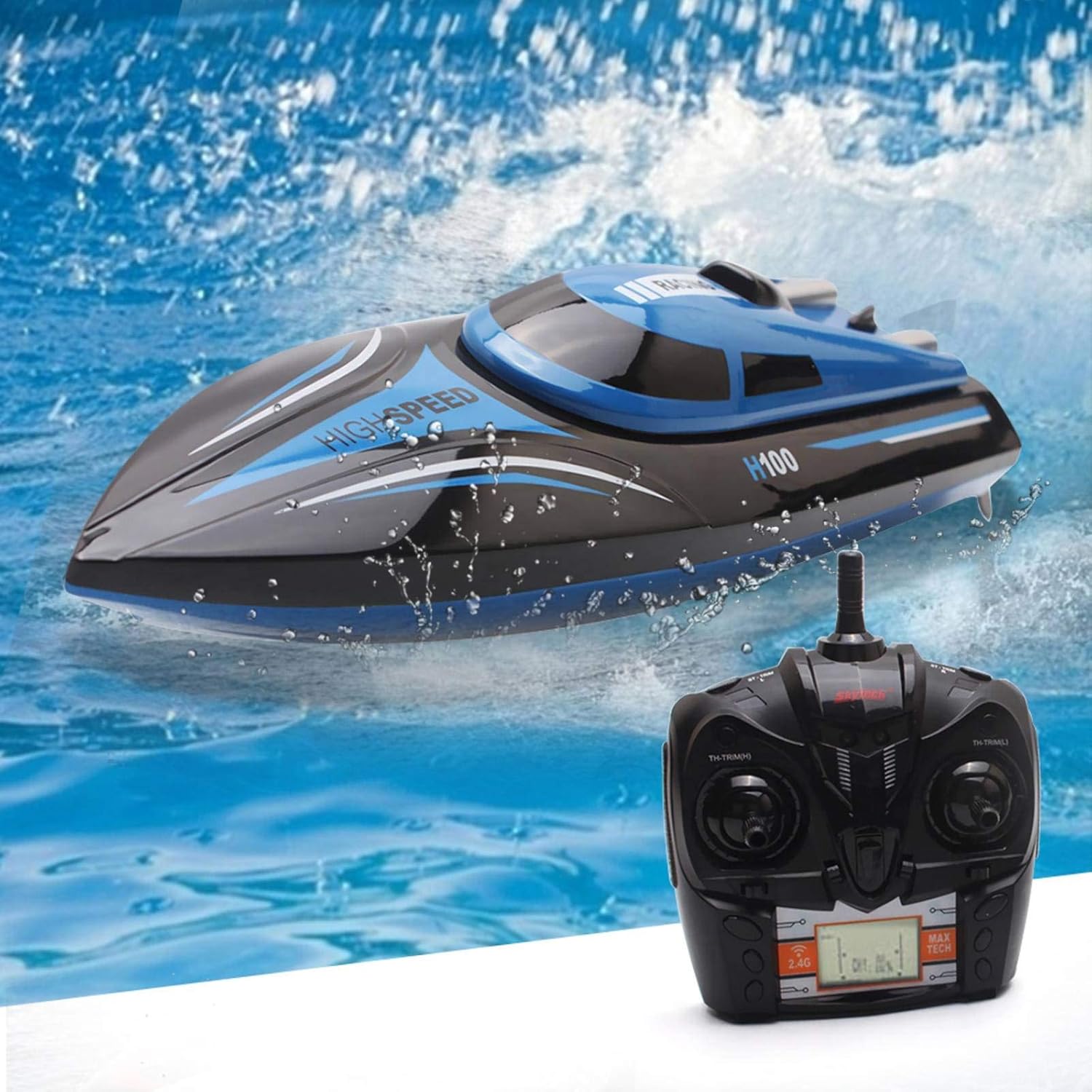 No Tax Original Skytech H100 2 4g Remote Controlled 180 Flip km H High Speed Electric Rc Boat Discount Store Skillingindia In