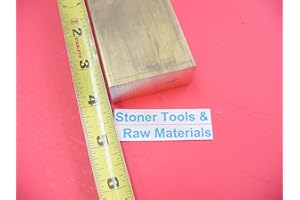 STONER METALS 1" x 2" C360 Brass Flat BAR 4" Long Solid 1.00" Plate Mill Stock H02