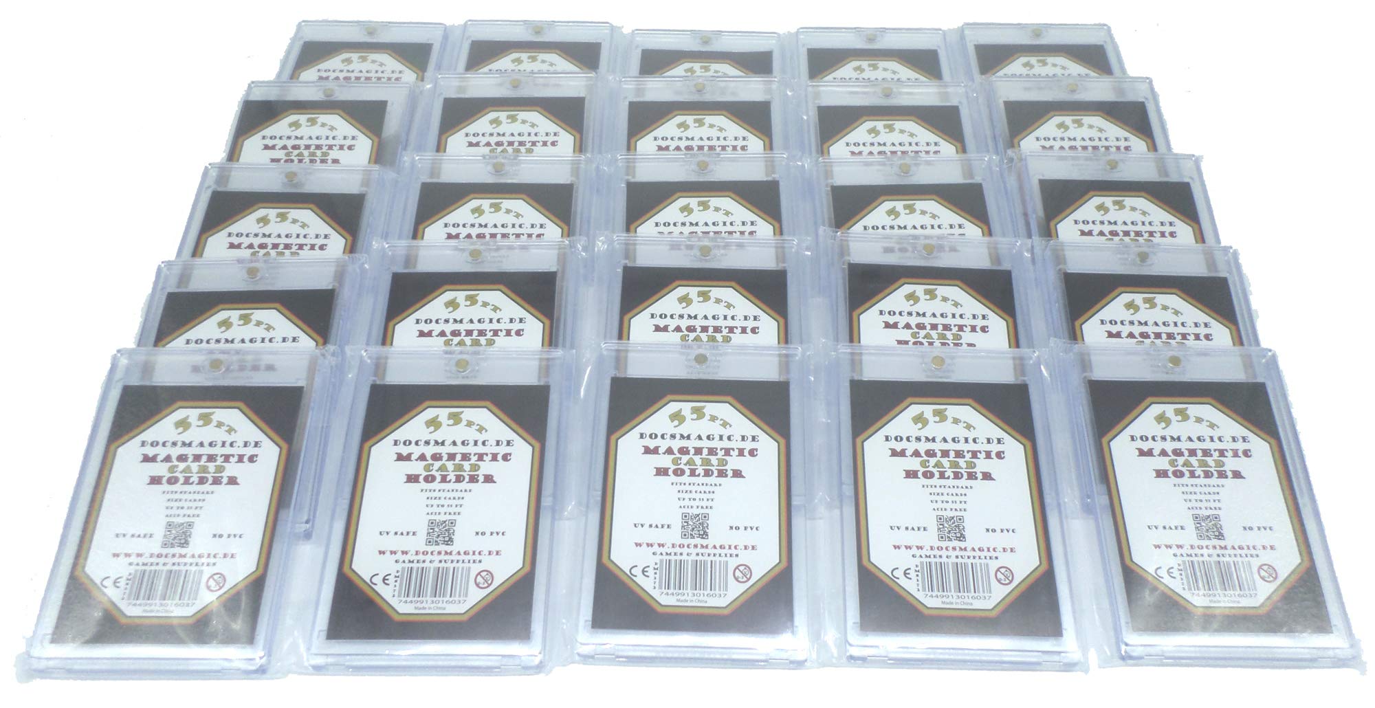 docsmagic.de 25 x Magnetic Card Holder Clear 55 PT UV safe