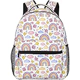 vthxloi Boho Rainbow Laptop Backpack for Girls - Stylish Durable, School Travel Hiking Camping Work Backpack, School Gifts