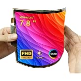 wisecoco 7.8 inch Flexible Display Curved Bendable Screen FHD 1920 * 1440 AMOLED Display with HDMI Driver Board OLED Monitor Without Enclosure Kit for DIY Prototype Demo Compatible with All Systems