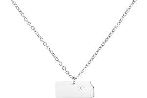 Yiyang State Necklace Pendant Country Map Pendant Charm Jewelry Gift for Women Teens