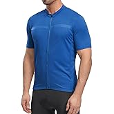 ARSUXEO Mens Cycling Jersey Short Sleeves Slim Fit Bike Bicycle Biking Shirt for Road Gravel Mountain Bike