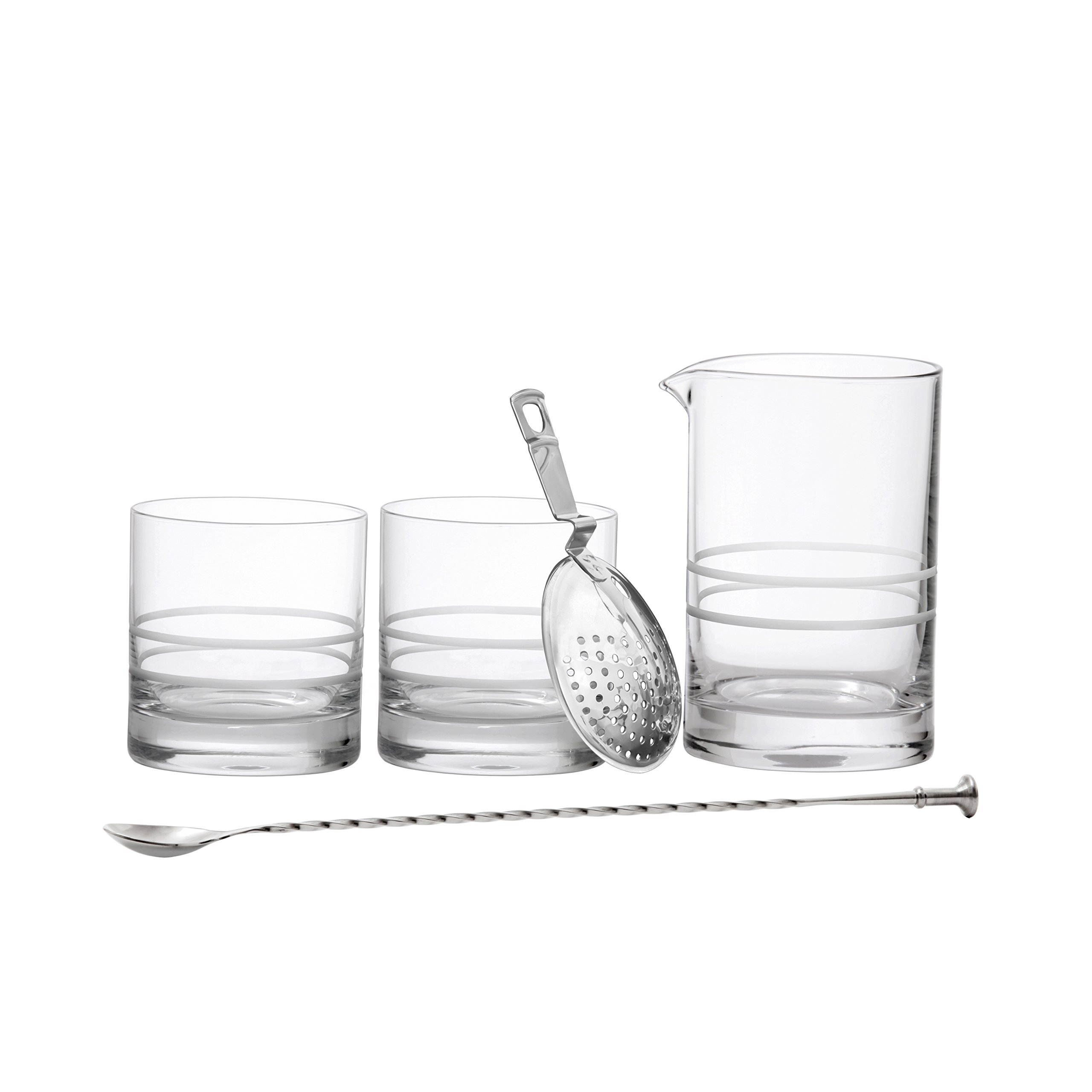 Crafthouse by Fortessa Professional Barware/Bar Tools by Charles Joly, Mixing Gift Set, Silver