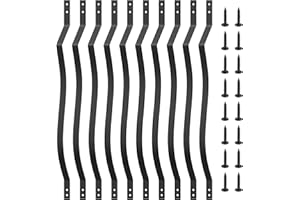 Akenow 26 Pack Deck Balusters, 36"X1" Metal Deck Spindles, Heavy Duty Deck Railing,Wave Arc Baluster with Black Screws, Stylish Baluster for Outdoor Stair Deck Porch