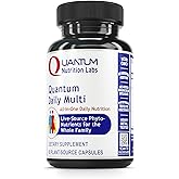 Quantum Nutrition Labs Daily Multivitamin - Multivitamin for Men and Women, Daily Nutrition Supplements with Calcium for Adults, Made with Cordyceps and Green Tea - 60 Vegetarian Capsules