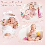 Joyreal 10Pcs Baby Toys Sensory Musical Caterpillar Rattles Gift Set view 5