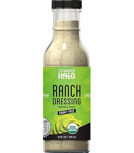 Amazon.com : Ocean's Halo Organic Ranch Dressing, Maui Onion flavor, 12 fl  oz, Dairy-free : Grocery & Gourmet Food