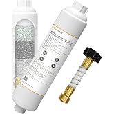 Filterelated RV Inline Water Filter,6-Stage KDF Carbon PP,Camper Boat | 6-Stage KDF, Carbon, Zeolite, Crystphos &amp; Dual PP Sediment, Flexible Hose Protector.Use for Pool, Hot Tub, Spa, RV.