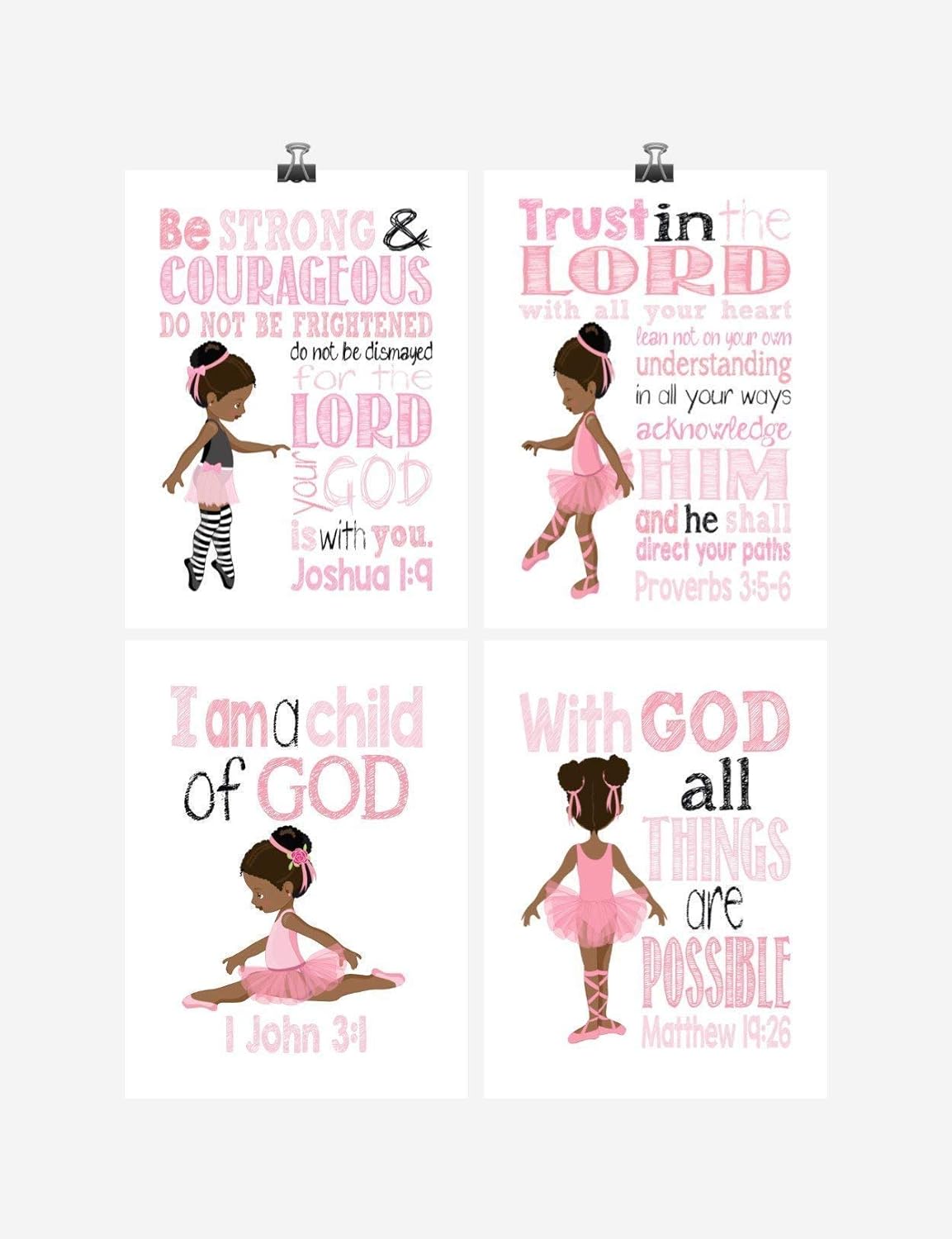 Amazon Com Pink African American Ballerina Christian Nursery