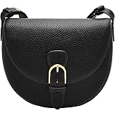Fossil Women's Everleigh Leather Flap Crossbody Purse Handbag