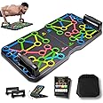 AERLANG Push Up Board, Portable Multi-Function Foldable 10 in 1 Push Up Bar, Push up Handles for Floor,Professional Push Up Strength Training Equipment