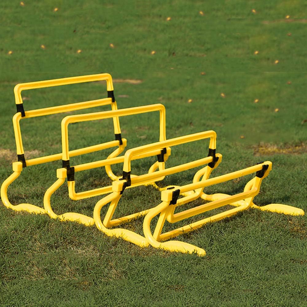 ASENVER 4 Height Adjustable Speed Training Hurdles Fitness & Speed Training Equipment (Set of 5) : Sports & Outdoors