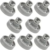 AOLKKSI WD12X10231 Dishwasher Lower Rack Wheels And Stud Replacement part Compatible with GE Dishwasher - Replaces 1263942 PS1481883 AP3994981 - Pack of 8