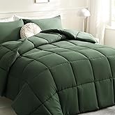 DOWNCOOL Comforters Twin Size, Duvet Insert,Green All Season Duvet, Lightweight Quilt, Down Alternative Hotel Comforter with Corner Tabs (Green, Twin 64x88 Inches)