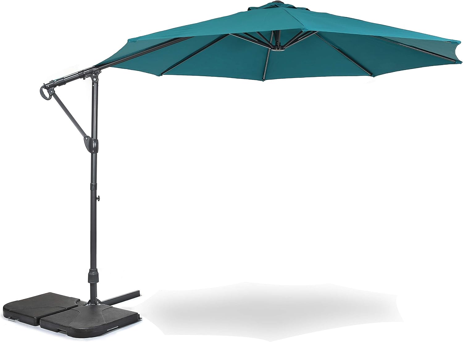 Amazon Com Home Zone Living 10ft Offset Cantilever Patio Umbrella Instant Up Down Design Crank Free 360 Degree Swivel Uv Water Resistant Patio Lawn Deck Backyard Garden Spa Pool Ready