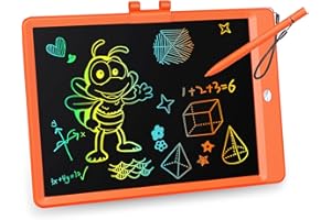 KOKODI LCD Writing Tablet, 10 Inch Colorful Toddler Doodle Board Drawing Tablet, Erasable Reusable Electronic Drawing Pads, Educational and Learning Toy for 3-6 Years Old Boy and Girls