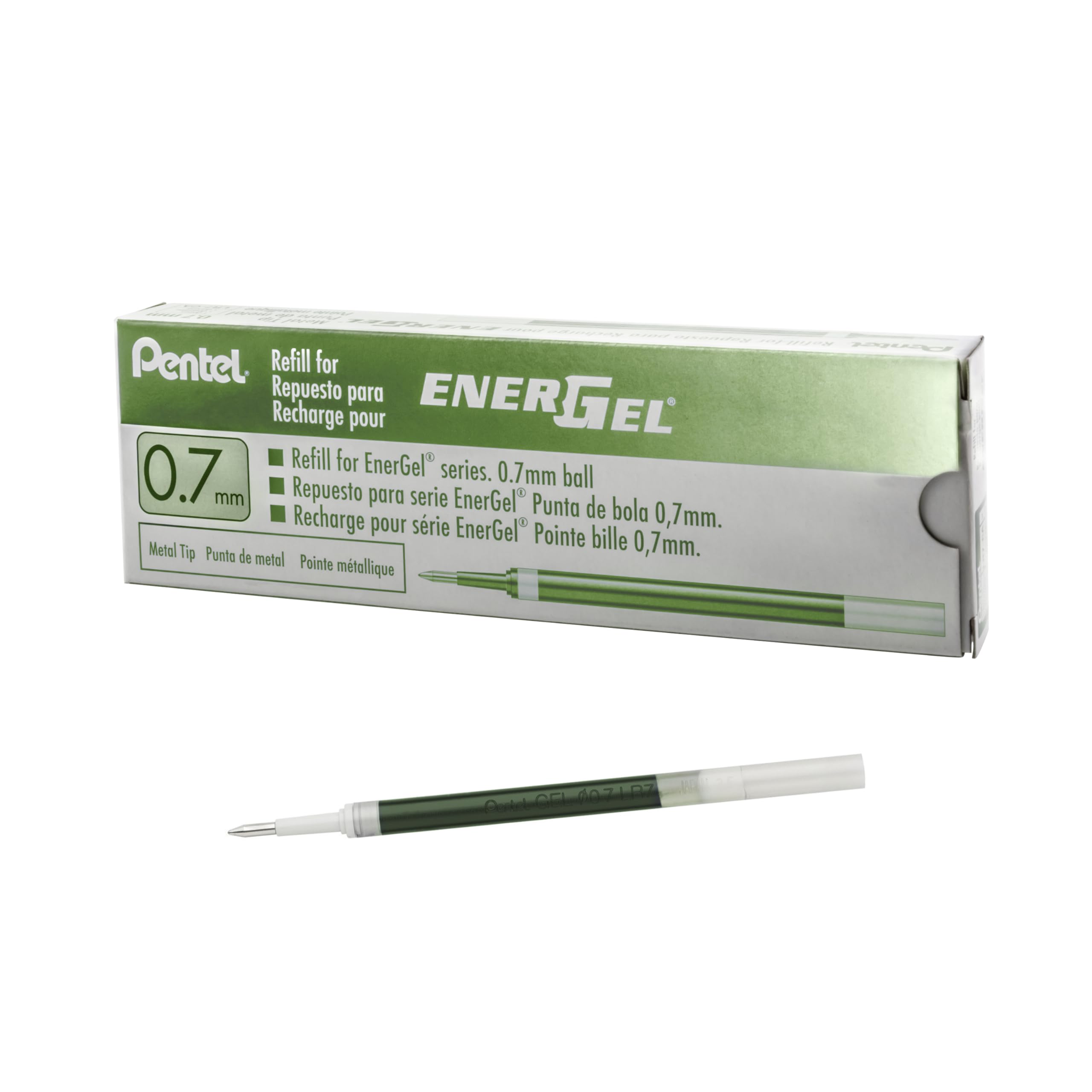 Pentel LR7-C Refill Ink for EnerGel Pentel BL57/77/107/108/407 Light Green