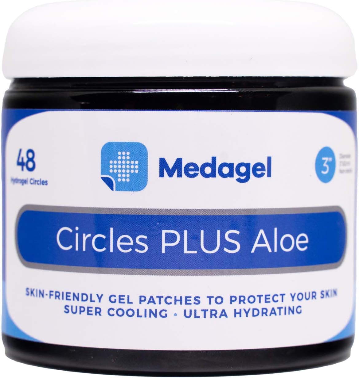 Medagel Circles Plus Aloe Hydrogel Pads - Instant Cooling and Soothing Relief for Nursing Pain, Blisters, Bug Bites, Minor Burns and Chafing - 48ct Circular Pads: Health & Personal Care