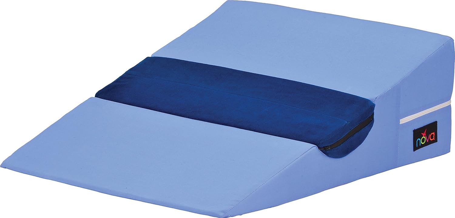 NOVA Bed Wedge for Back & Side Sleepers with Half Roll Pillow Insert, Bed Wedge with Cut Out for Side Sleepers, Combo Bed Wedge & Half Roll Pillow: Health & Personal Care