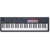 Novation FLkey 2 61 USB MIDI Controller Keyboard | USB-C, 61 Semi-Weighted Keys, 16 Pads, Faders, 8 Encoders, Pitch/Mod Wheels, OLED Display, Scale Mode, Zones, 5-Pin MIDI Out