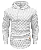 HYPESTFIT Mens Diamond Quilted Hoodies Casual