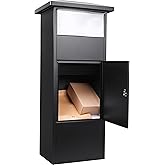 Barska Large Package Delivery Parcel Mail Steel Drop Box for Porch with Tamper-Resistant Drop Slot & Key Lock