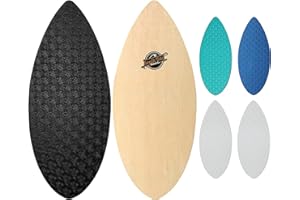South Bay Board Co. - 41" / 36” Skipper Skimboard - Beginners Skim Board for Kids - Durable, Lightweight Wood Body with Wax-Free Textured Foam Top Deck - Performance Tear Drop Shape